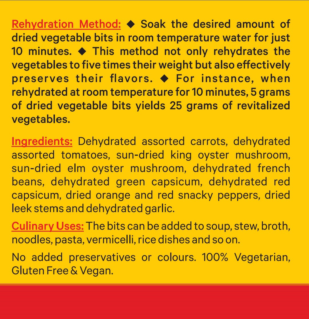 Dried Mixed Vegetable Bits Green Apron India